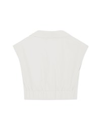 Open Collar Button Down Tank Shirt