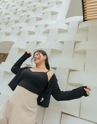 Anti-Uv Cooling Crop Blazer Jacket Set (With Padding)