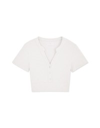 Open Collar Crop Top