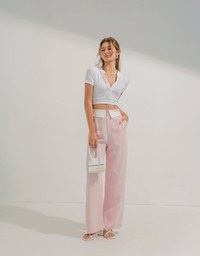 Open Collar Crop Top