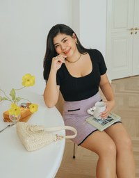 Square Neckline Knit Crop Top