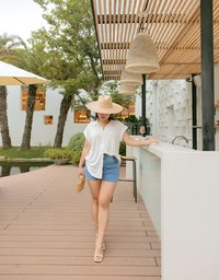 Breezy Cooling Double Pockets Blouse Shirt