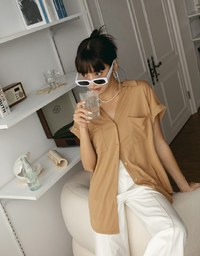 Breezy Cooling Double Pockets Blouse Shirt