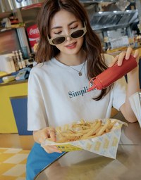 Simple Loose Short Sleeve T-Shirt