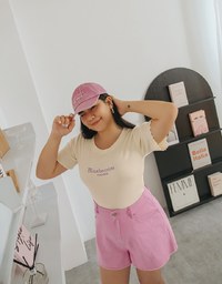Lettuce Hem Alphabet Crop Top
