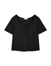 Basic Knit Scrunch Top