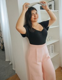 Basic Knit Scrunch Top