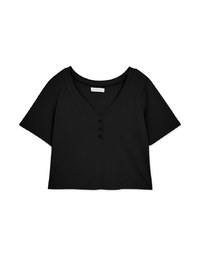 V Neck Simple Knit Top