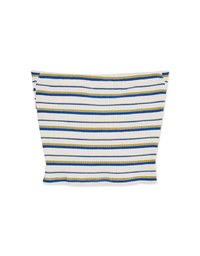 Contrast Striped Knotted Tube Top (With Padding)
