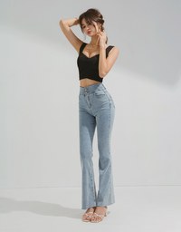 Enhanced Crossover Pleated Tank Top (With Padding)