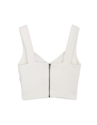 Enhanced Crossover Pleated Tank Top (With Padding)