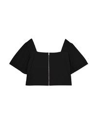 Sheer Strap Pearl Buckle Tank Top (With Padding)