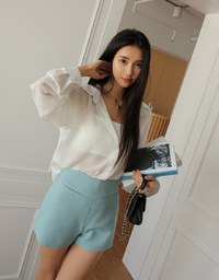 Sheer Oversized Blouse Shirt