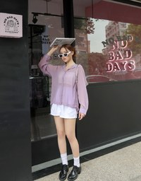 Sheer Oversized Blouse Shirt