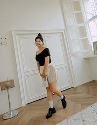 Casual Off Shoulder Top (With Padding)