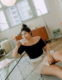 Casual Off Shoulder Top (With Padding)