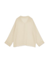 Wrinkled Sheer Blouse Shirt