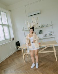 Wrinkled Sheer Blouse Shirt