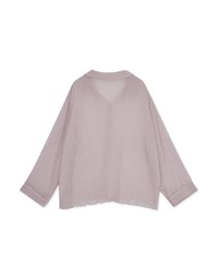 Wrinkled Sheer Blouse Shirt