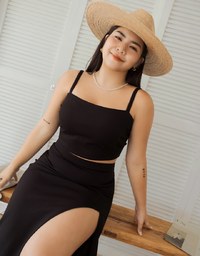 Back Zipper Tube Cami Top (With Padding)