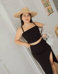 Back Zipper Tube Cami Top (With Padding)