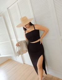 Back Zipper Tube Cami Top (With Padding)