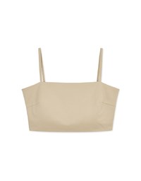 Back Zipper Tube Cami Top (With Padding)