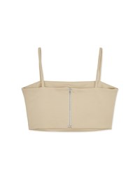 Back Zipper Tube Cami Top (With Padding)