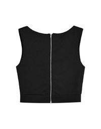 Peach Neck Silky Tank Top (With Padding)