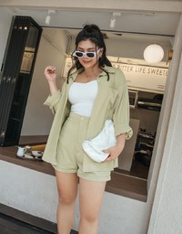 Plain Chiffon Lapel Blouse Shirt