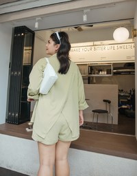 Plain Chiffon Lapel Blouse Shirt