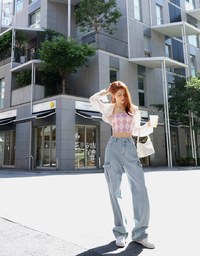 【AiR 2.0】Seamless Checkered Bra Padded Tube Top ( With Padding)