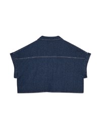Casual Chic Button Up Denim Jeans Top