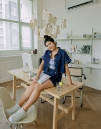 Casual Chic Button Up Denim Jeans Top