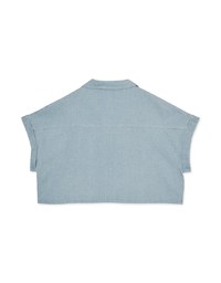 Casual Chic Button Up Denim Jeans Top