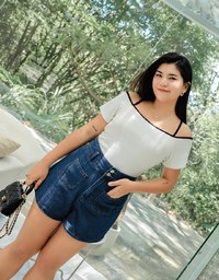 2WAY Knit Top (With Padding)