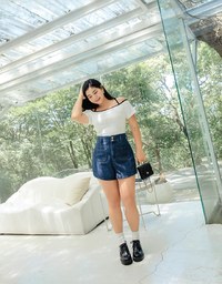 2WAY Knit Top (With Padding)
