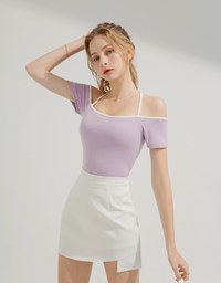 2WAY Knit Top (With Padding)