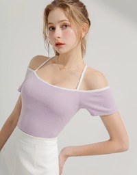 2WAY Knit Top (With Padding)