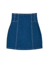 【Den!m LITE】Perfect Waistline Denim SKIRT Airy Lightweigth Fabric Extra High Waisted Slim Fit Jeans Skirt DNA