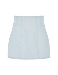 【Den!m LITE】Perfect Waistline Denim SKIRT Airy Lightweigth Fabric Extra High Waisted Slim Fit Jeans Skirt DNA