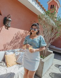 【Den!m LITE】Perfect Waistline Denim SKIRT Airy Lightweigth Fabric Extra High Waisted Slim Fit Jeans Skirt DNA