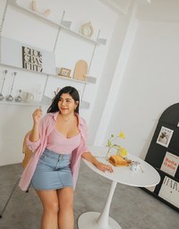 【Den!m LITE】Cooling Denim SKIRT No Filter Slimming Denim Jeans Skirt