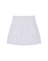 Tweed Checkered Color Skirt