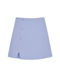 Button-Breasted SideSlit Skirt