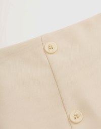 Button-Breasted SideSlit Skirt