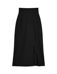 【Stark Minimalism 2.0】 High Waisted Slit Maxi Skirt