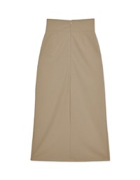 【Stark Minimalism 2.0】 High Waisted Slit Maxi Skirt