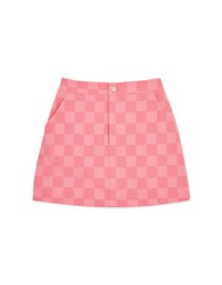 CheckerBoard Denim Jeans Skirt
