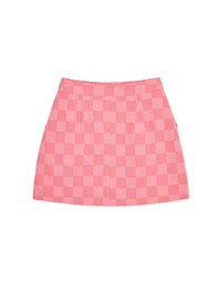 CheckerBoard Denim Jeans Skirt